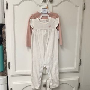 Carter little girls two piece set ! light pink NWT